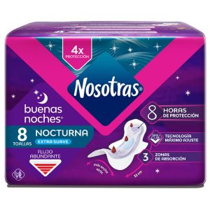 Toalla Nosotras Noc Natural 8u Cx24