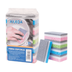 Esponja Color Mult Aileda 5u Bol Cx48